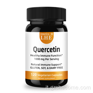 Capsule vegetariane di quercetina organica supportano la salute immunitaria